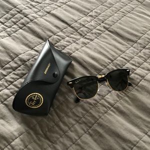 Ray-Ban P Clubmaster sunglasses - Black and gold